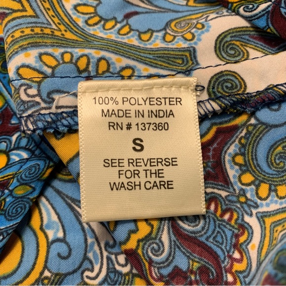 Beautiful Flowy Maxi Dress Made in India With Small Rope Waist Tie Size Small - Picture 9 of 12